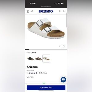 NIB Birkenstock Arizona BS - White
OPEN TO OFFERS